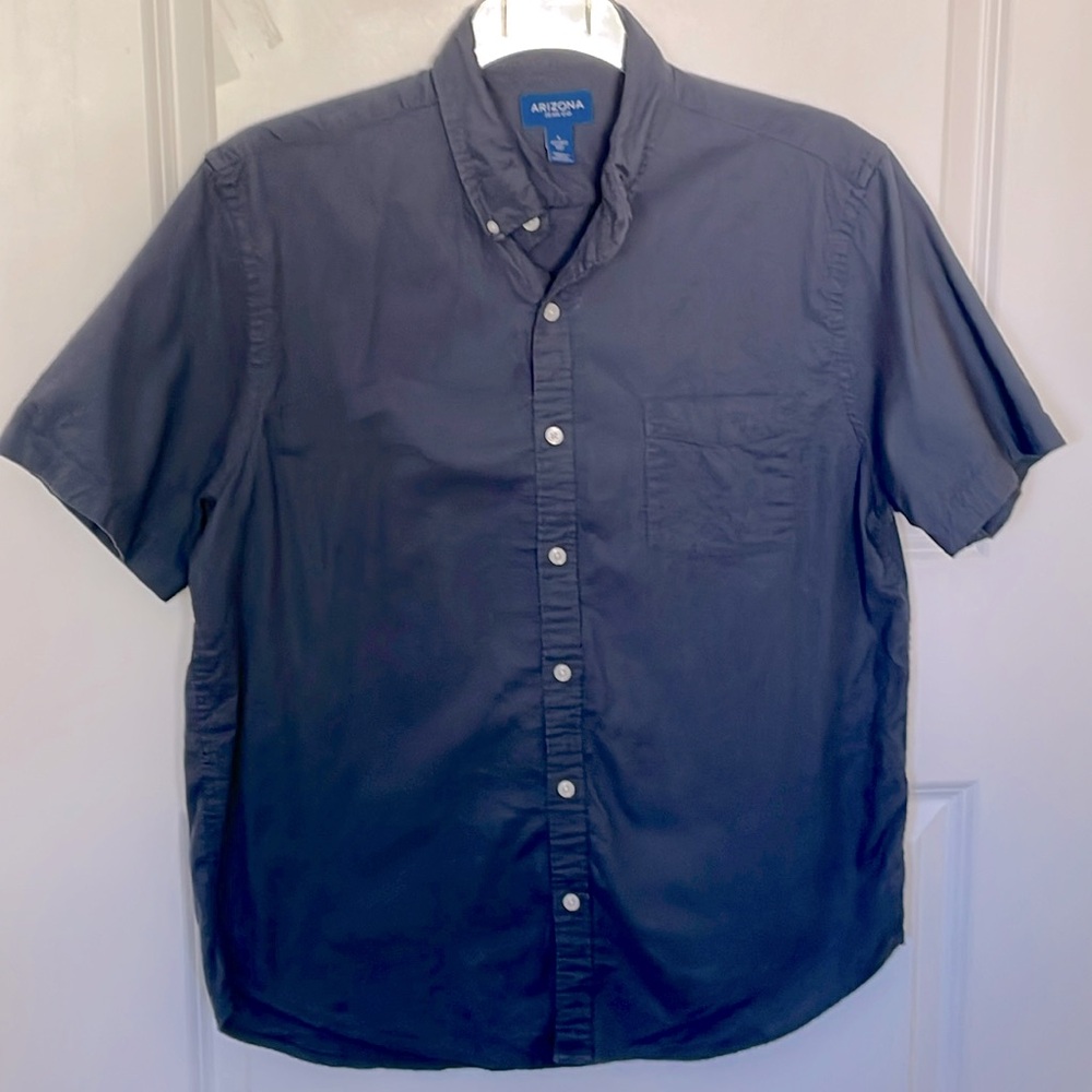 Arizona Jean Co. Navy Blue Button Down Shirt Large